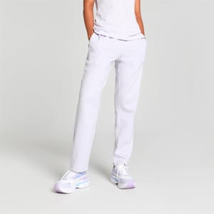 Zippered Jersey Women's Regular Fit Sweatpants, Spring Lavender, extralarge-IND