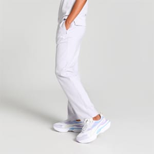 Zippered Jersey Women's Regular Fit Sweatpants, Spring Lavender, extralarge-IND