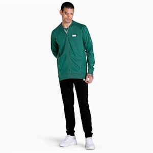 One8 Men's Full Zip Slim Fit Jacket, Deep Forest, extralarge-IND