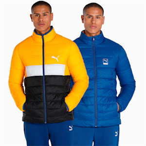 PUMA x one8 Men's Reversible Padded Slim Fit Jacket, Blazing Blue, extralarge-IND