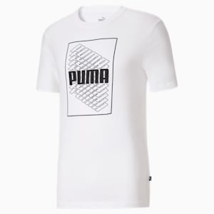 PUMA Word Fall Men's Graphic Tee, Puma White