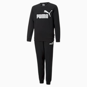 キッズ ボーイズ NO.1 ロゴ スウェット スーツ 裏起毛 B 130-160cm, Puma Black, extralarge-JPN