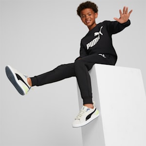 キッズ ボーイズ NO.1 ロゴ スウェット スーツ 裏起毛 B 130-160cm, Puma Black, extralarge-JPN