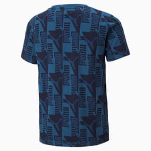 キッズ ボーイズ PUMA POWER AOP Tシャツ 120-160cm, Lake Blue