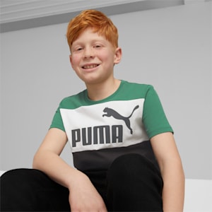 キッズ ボーイズ ESS+ カラーブロック 半袖 Tシャツ 120-160cm, Vine, extralarge-JPN