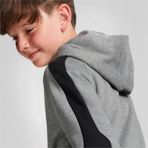キッズ ボーイズ EVOSTRIPE フーデッド ジャケット 120-160cm, Medium Gray Heather, extralarge-JPN
