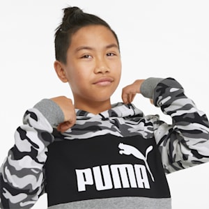 キッズ ボーイズ ESS+ カモ フーディー 120-160cm, Puma Black