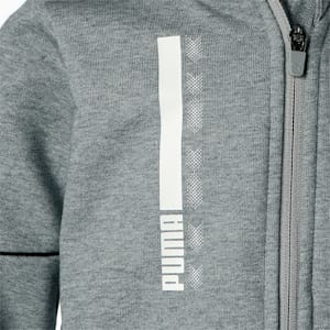 キッズ ボーイズ ACTIVE SPORTS フーデッド ジャケット 120-160cm, Medium Gray Heather