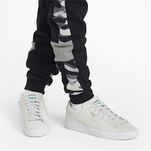 キッズ ボーイズ ESS+ カモ パンツ 裏起毛 120-160cm, Puma Black