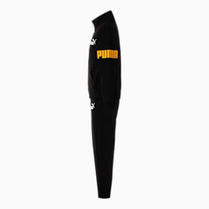 キッズ ボーイズ PUMA POWER ジャージ 上下セット 120-160cm, Puma Black-Tangerine, extralarge-JPN