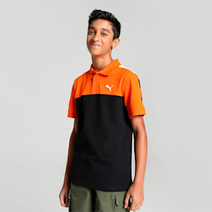 Colorblock Youth Regular Fit Polo, PUMA Black, extralarge-IND