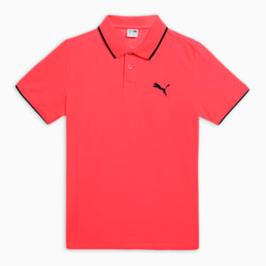 Collar Tipping Youth Regular Fit Polo, Puma Black, extralarge-IND