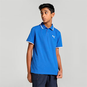 Collar Tipping Youth Polo, Royal Sapphire
