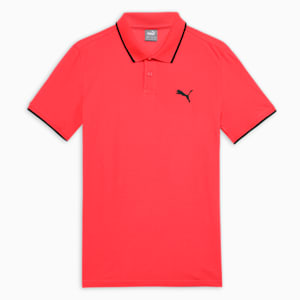 Collar Tipping Youth Regular Fit Polo, Active Red, extralarge-IND