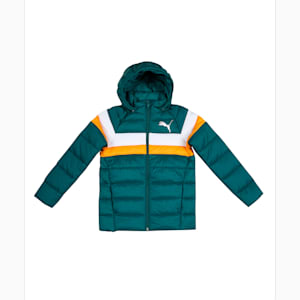 Colorblock Padded Youth Jacket, Varsity Green, extralarge-IND