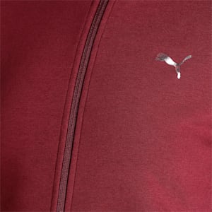 Zippered Terry Women's Regular Fit Jacket, Aubergine, extralarge-IND