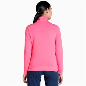 Zippered Terry Women's Regular Fit Jacket, Sunset Pink, extralarge-IND