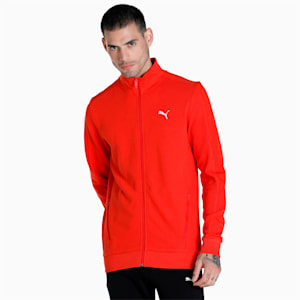 Ottoman Men's Full Zip Slim Fit Jacket, Burnt Red, extralarge-IND