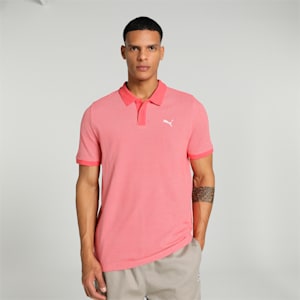 Jacquard Men's Slim Fit Polo, Salmon-Pristine, extralarge-IND