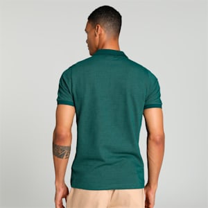 Jacquard Men's Slim Fit Polo, Varsity Green-Deep Forest, extralarge-IND