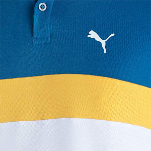 Colorblock Men's Slim Fit Polo, Puma White, extralarge-IND