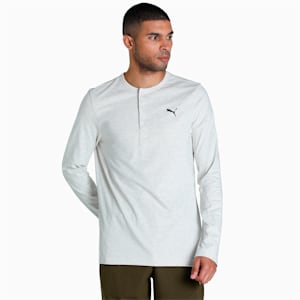 Henley Men's Slim Fit T-shirt, Puma White Heather, extralarge-IND