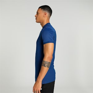 Overlay Men's Slim Fit Polo, Blazing Blue-Puma black, extralarge-IND