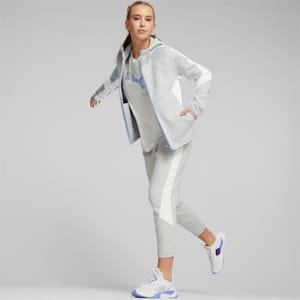 EVOSTRIPE Full-Zip Hoodie Women, Light Gray Heather, extralarge-GBR