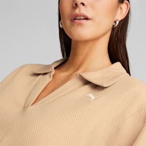 HER Polo Tee Women, Dusty Tan