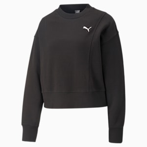 HER Women's Relaxed Fit Sweatshirt, PUMA Black, extralarge-IND