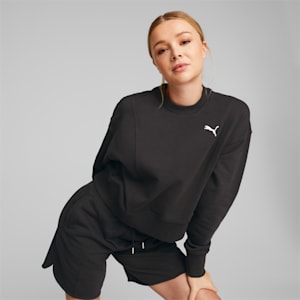 HER Women's Relaxed Fit Sweatshirt, PUMA Black, extralarge-IND