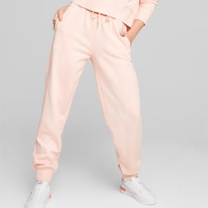 HER Women's High Waist Trackpants, Rose Dust