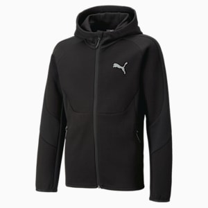 Recycled Content: Evostripe Full-Zip Hoodie Youth, PUMA Black