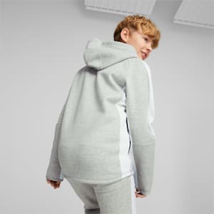 Recycled Content: Evostripe Full-Zip Hoodie Youth, Light Gray Heather