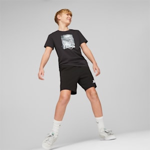 Essential+ STREET ART Graphic Youth Regular Fit T-Shirt, PUMA Black, extralarge-IND