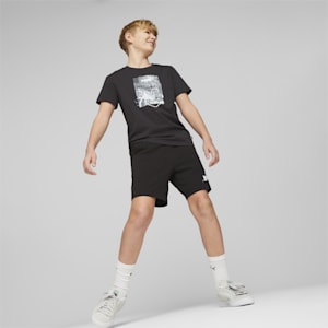 STREET ART Graphic Youth Regular Fit T-Shirt, PUMA Black, extralarge-IND