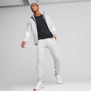 EVOSTRIPE Full-Zip Hoodie Men, Light Gray Heather