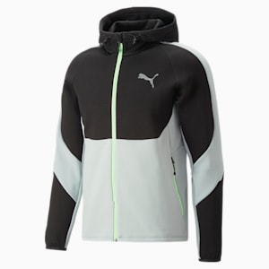 EVOSTRIPE Full-Zip Men's Hoodie, PUMA Black-platinum grey