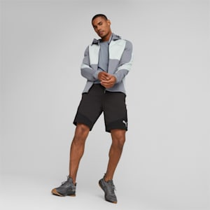 EVOSTRIPE Full-Zip Men's Hooded Slim Fit Jacket, Gray Tile, extralarge-IND