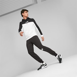 Essentials Block Tape Sweatpants Men, PUMA Black