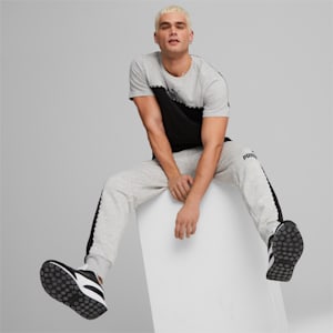 Essentials Block Tape Sweatpants Men, Light Gray Heather