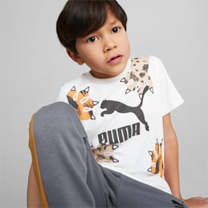 CLASSICS PUMA MATES Kids' Regular Fit T-Shirt, PUMA White, extralarge-IND