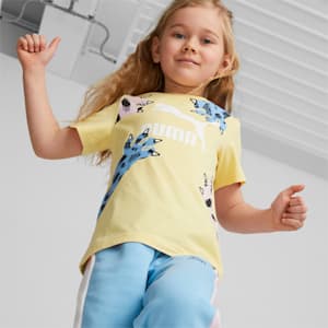 CLASSICS PUMA MATES Kids' Regular Fit T-Shirt, Light Straw, extralarge-IND