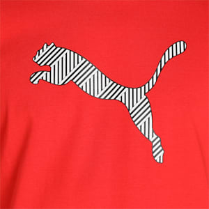 Puma Logo Men's Slim Fit T-Shirt, High Risk Red, extralarge-IND