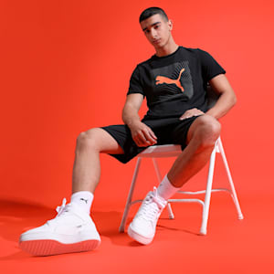 Logo Men's Slim Fit T-Shirt, Puma Black, extralarge-IND