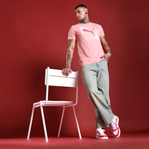 Logo Men's Slim Fit T-Shirt, Rosette, extralarge-IND