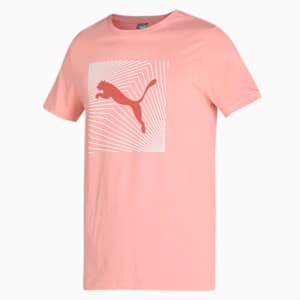 PUMA Logo Men's Slim Fit T-Shirt, Rosette, extralarge-IND