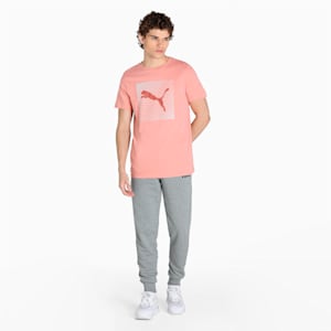 PUMA Logo Men's Slim Fit T-Shirt, Rosette, extralarge-IND