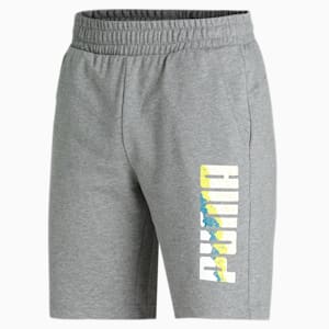 Graphic Men's Shorts, Medium Gray Heather, extralarge-IND