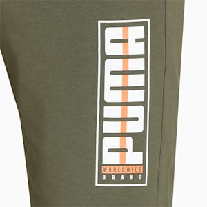Worldwide Graphic Men's Shorts, Dark Green Moss, extralarge-IND